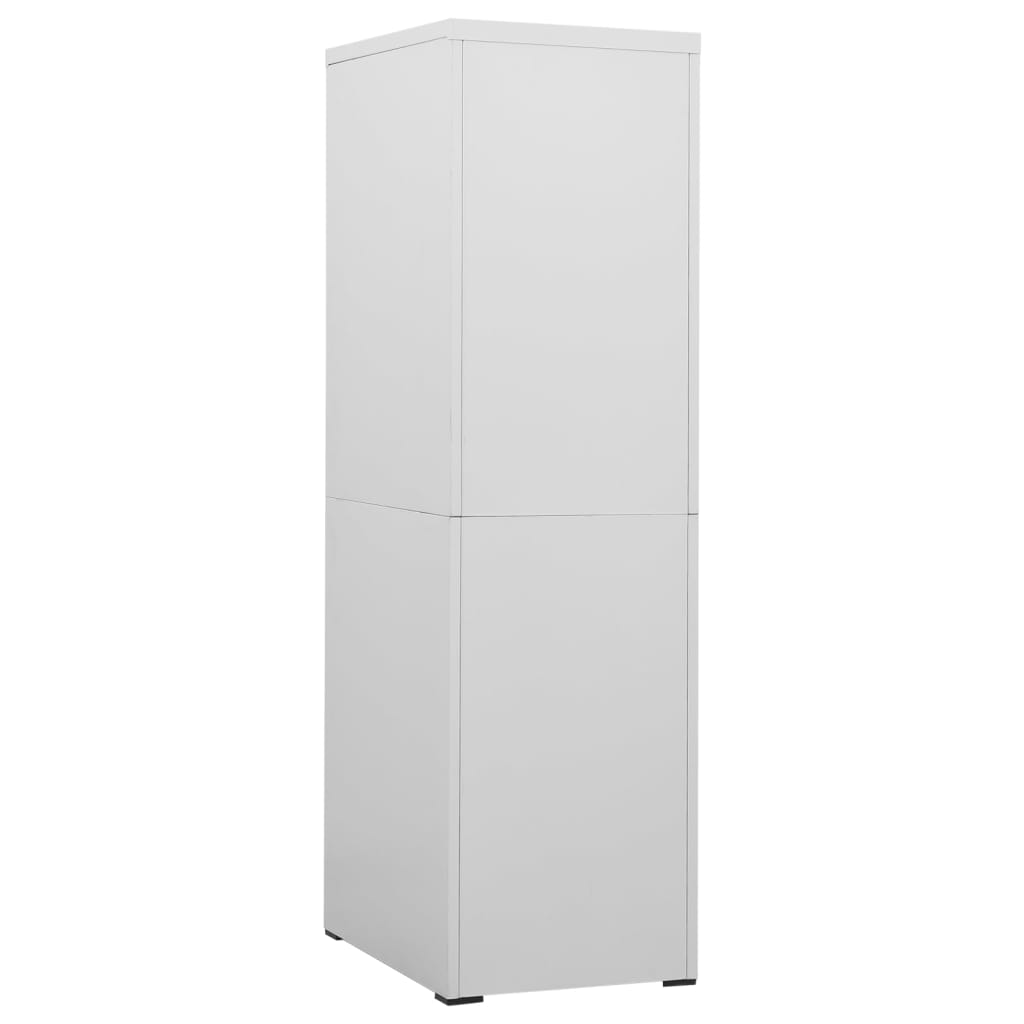 Filing Cabinet Light Grey 46x62x164 cm Steel