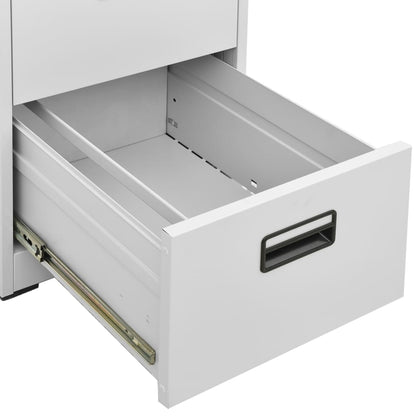 Filing Cabinet Light Grey 46x62x164 cm Steel
