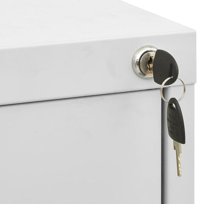 Filing Cabinet Light Grey 46x62x164 cm Steel