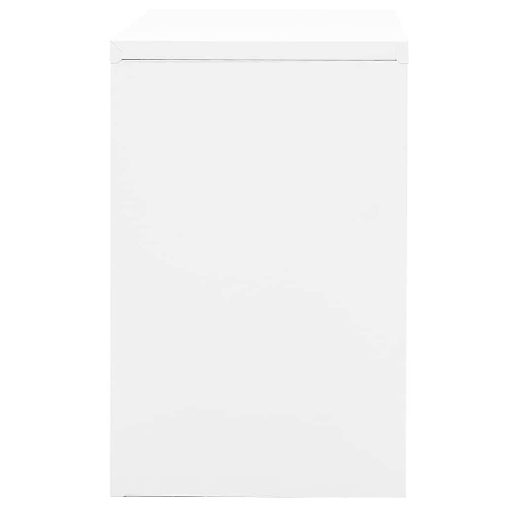Filing Cabinet White 90x46x72.5 cm Steel
