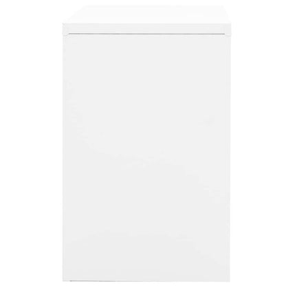 Filing Cabinet White 90x46x72.5 cm Steel