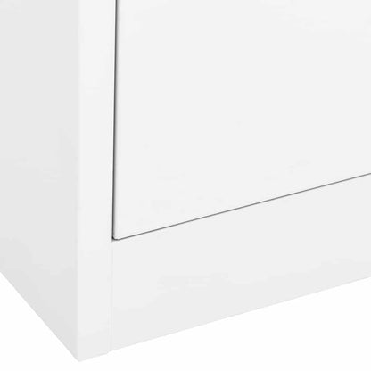 Filing Cabinet White 90x46x72.5 cm Steel