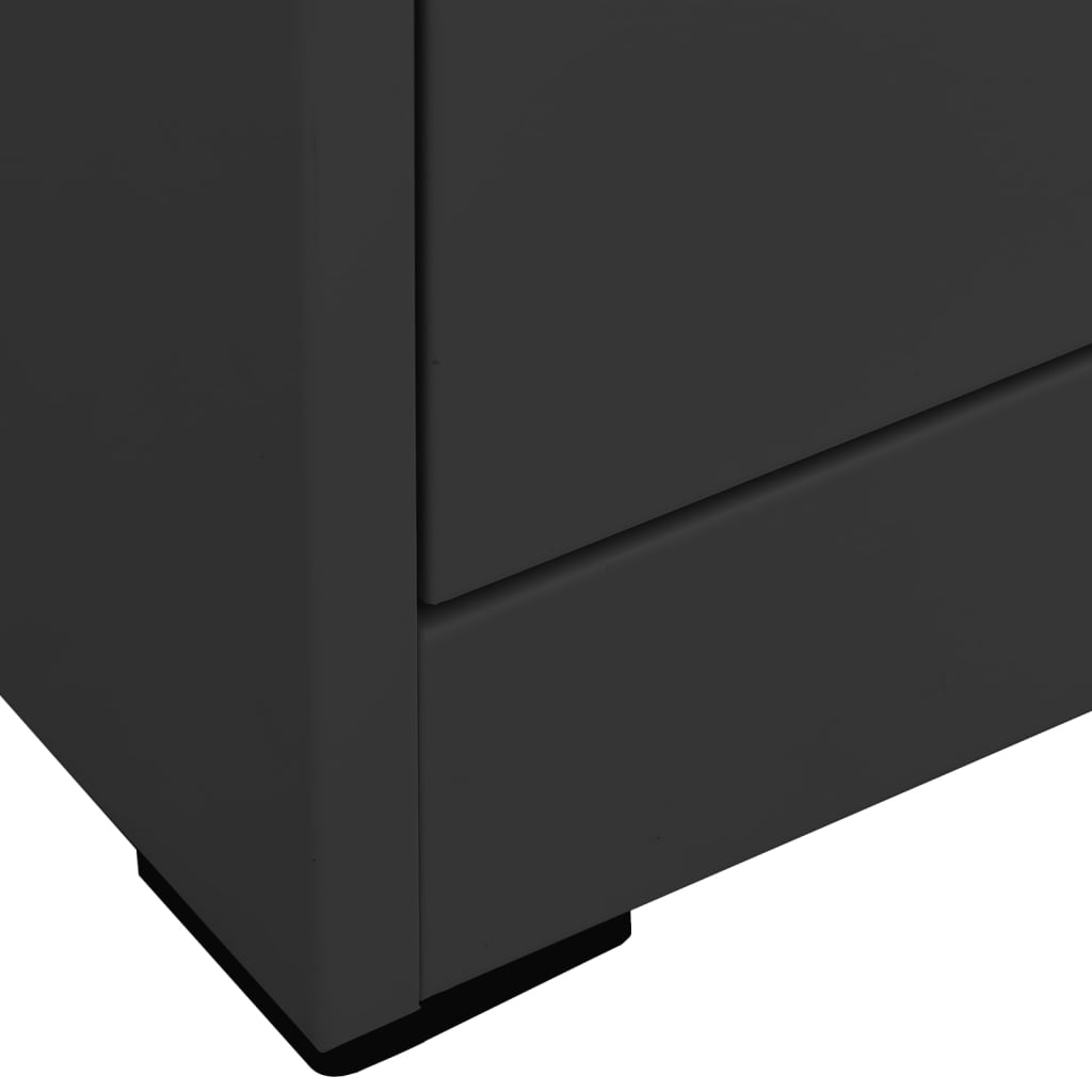 Filing Cabinet Anthracite 90x46x134 cm Steel