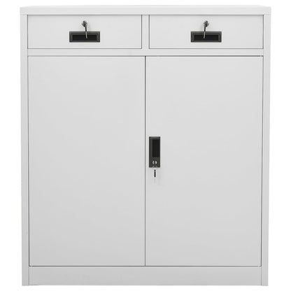 Office Cabinet | Light Grey | Steel | Large | Height-Adjustable Shelves