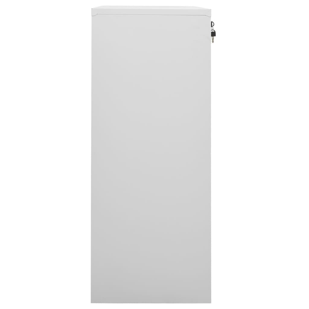 Office Cabinet | Light Grey | Steel | Large | Height-Adjustable Shelves