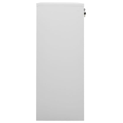 Office Cabinet | Light Grey | Steel | Large | Height-Adjustable Shelves