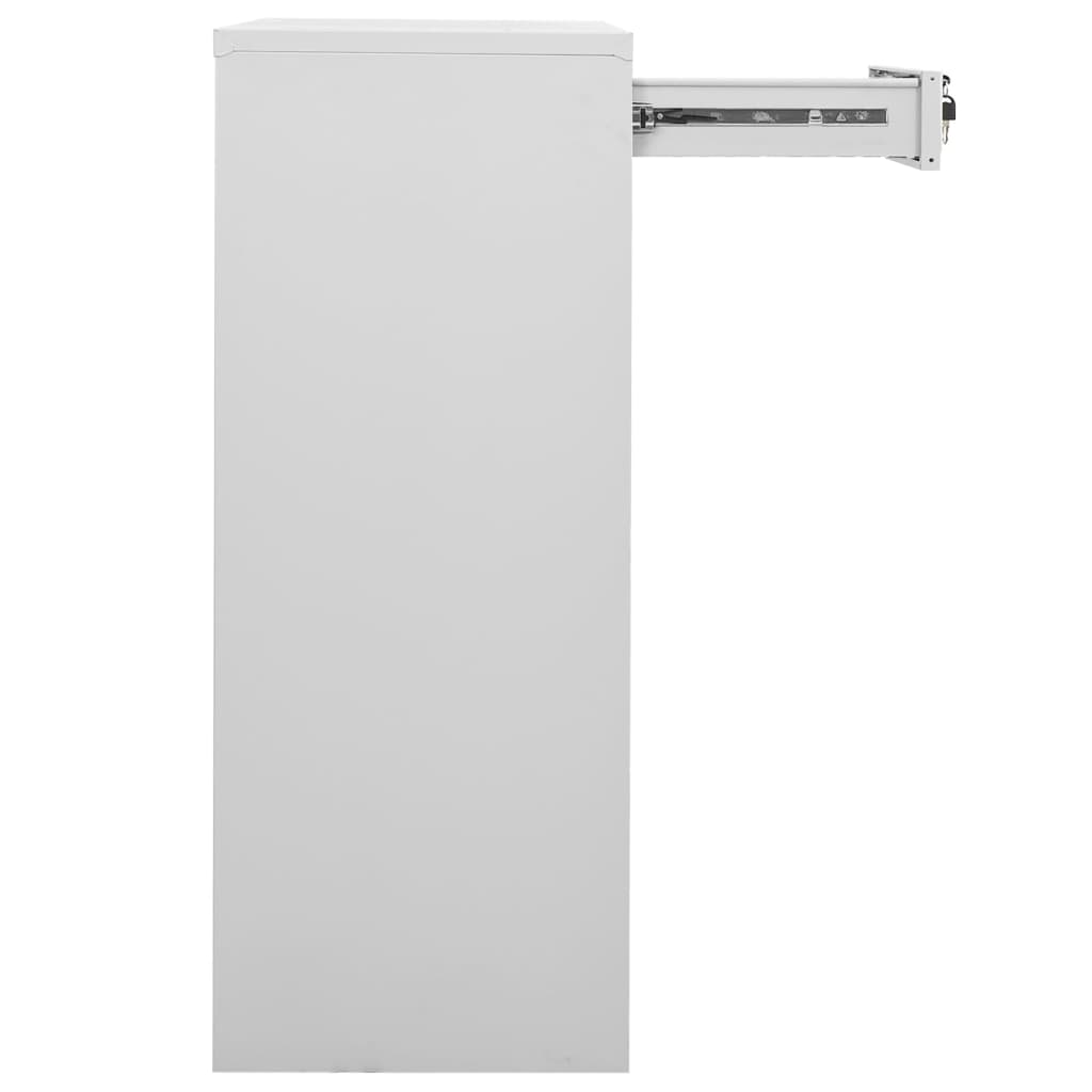 Office Cabinet | Light Grey | Steel | Large | Height-Adjustable Shelves