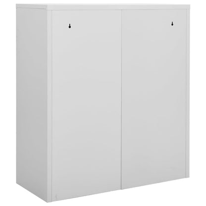 Office Cabinet | Light Grey | Steel | Large | Height-Adjustable Shelves