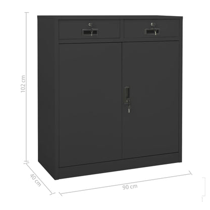 Office Cabinet | Anthracite | Steel | Medium | Locks | Office Cabinet