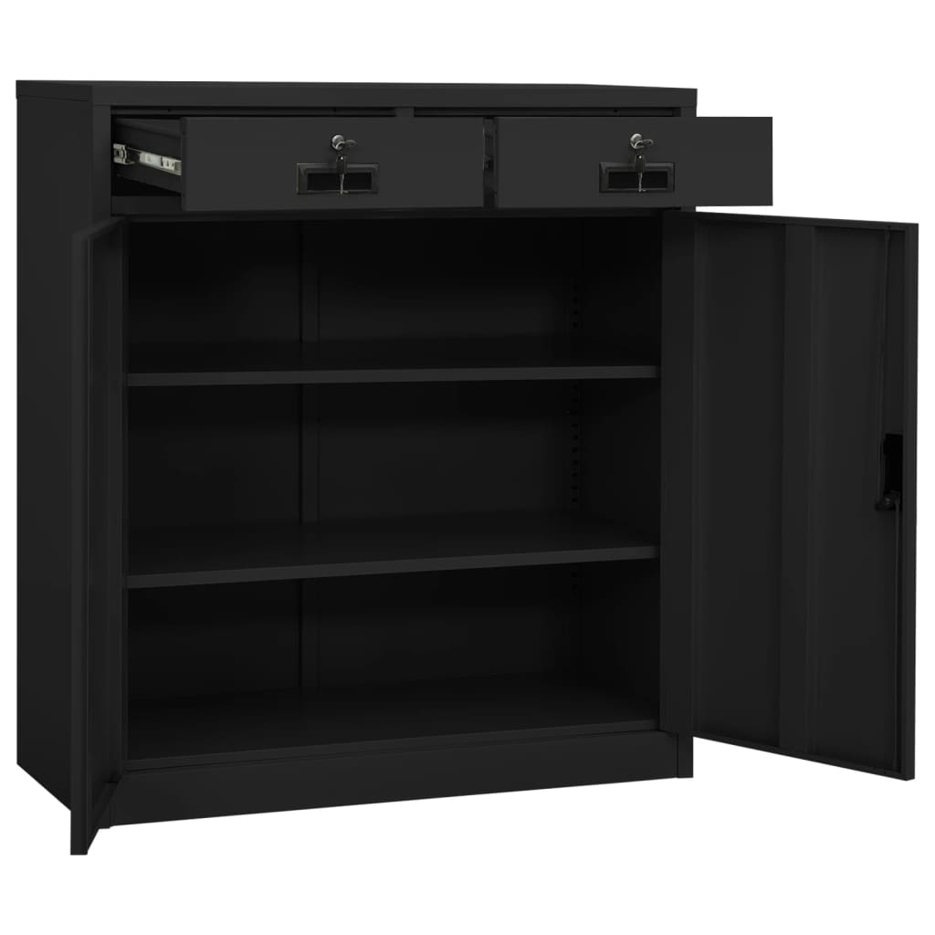 Office Cabinet | Anthracite | Steel | Medium | Locks | Office Cabinet