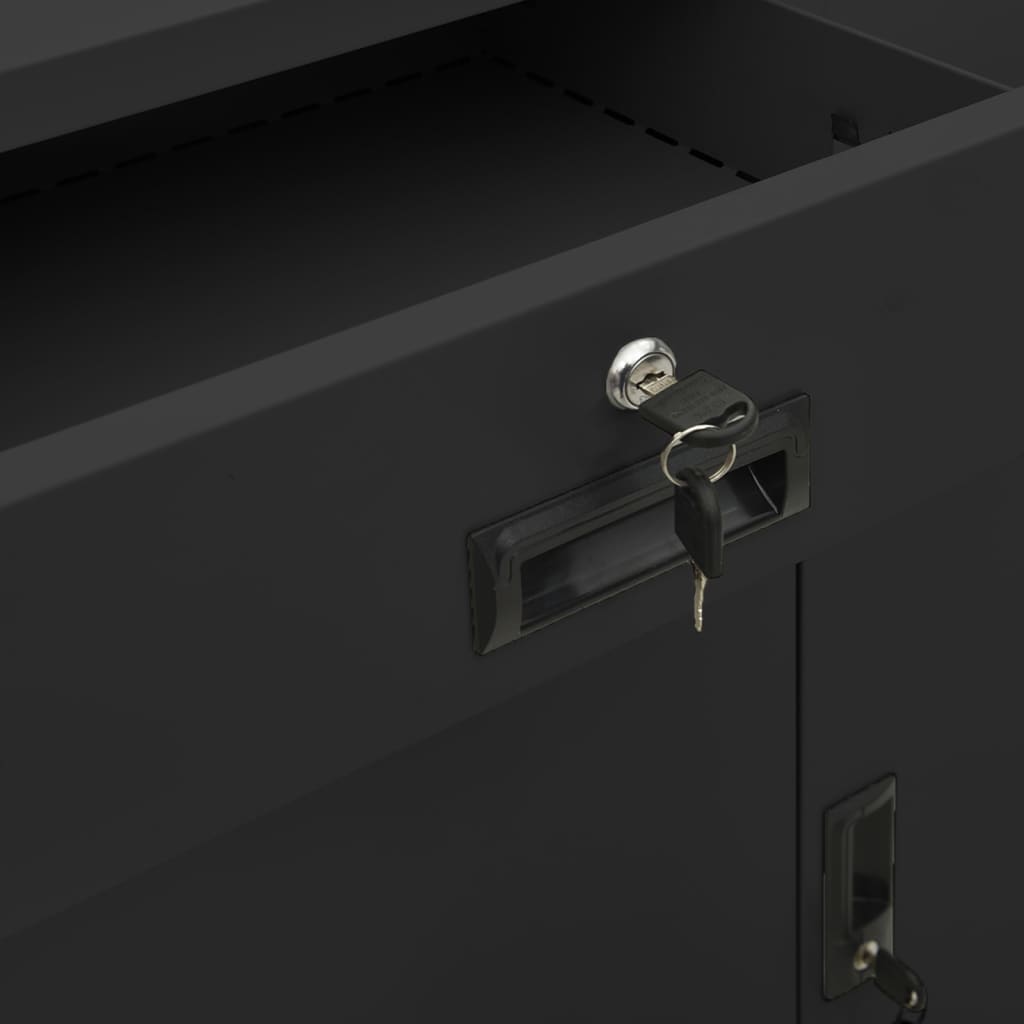 Office Cabinet | Anthracite | Steel | Medium | Locks | Office Cabinet