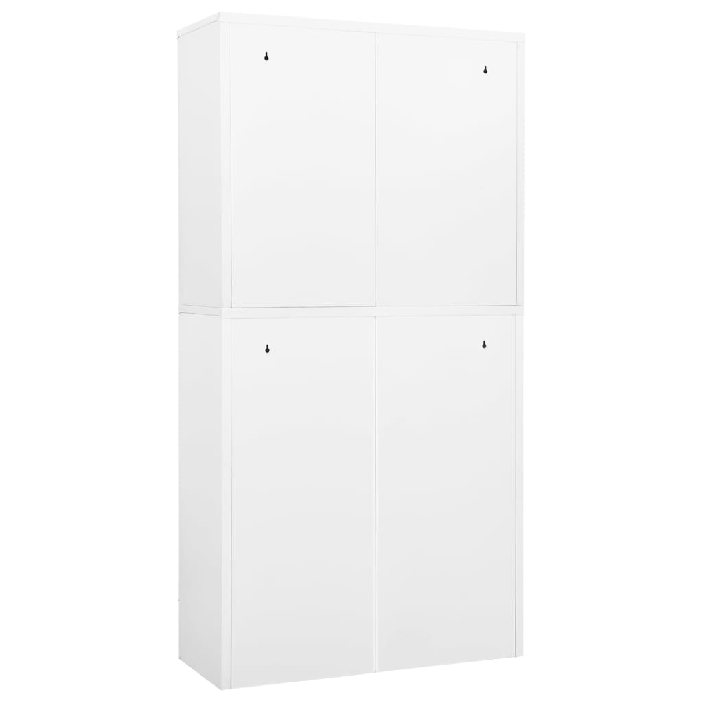 Office Cabinet | White | Steel | Large | Height-Adjustable Shelves