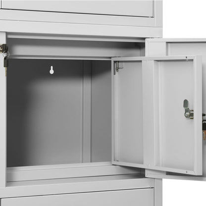 Office Cabinet | Light Grey | Steel | Large | Smooth-Closing