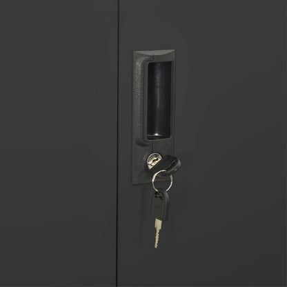 Office Cabinet Anthracite 90x40x180 cm Steel