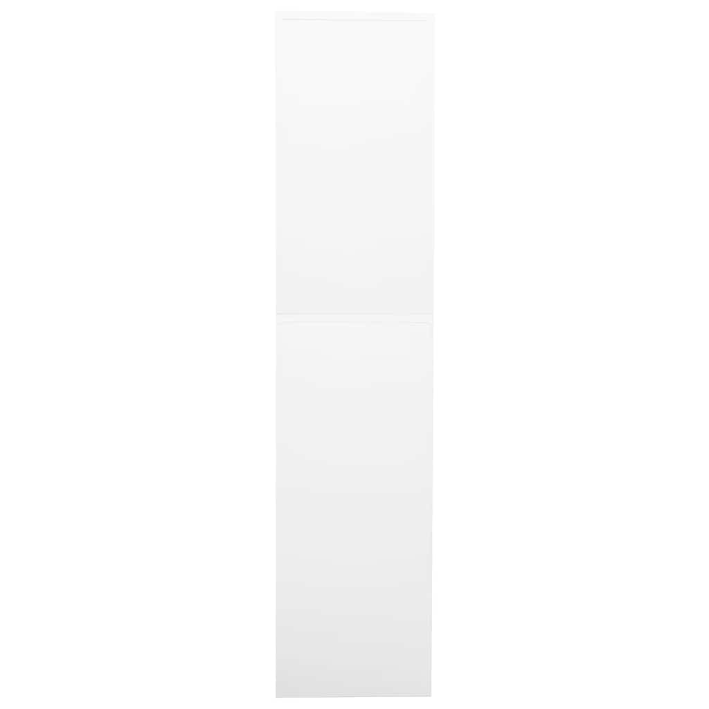 Office Cabinet White 90x40x180 cm Steel