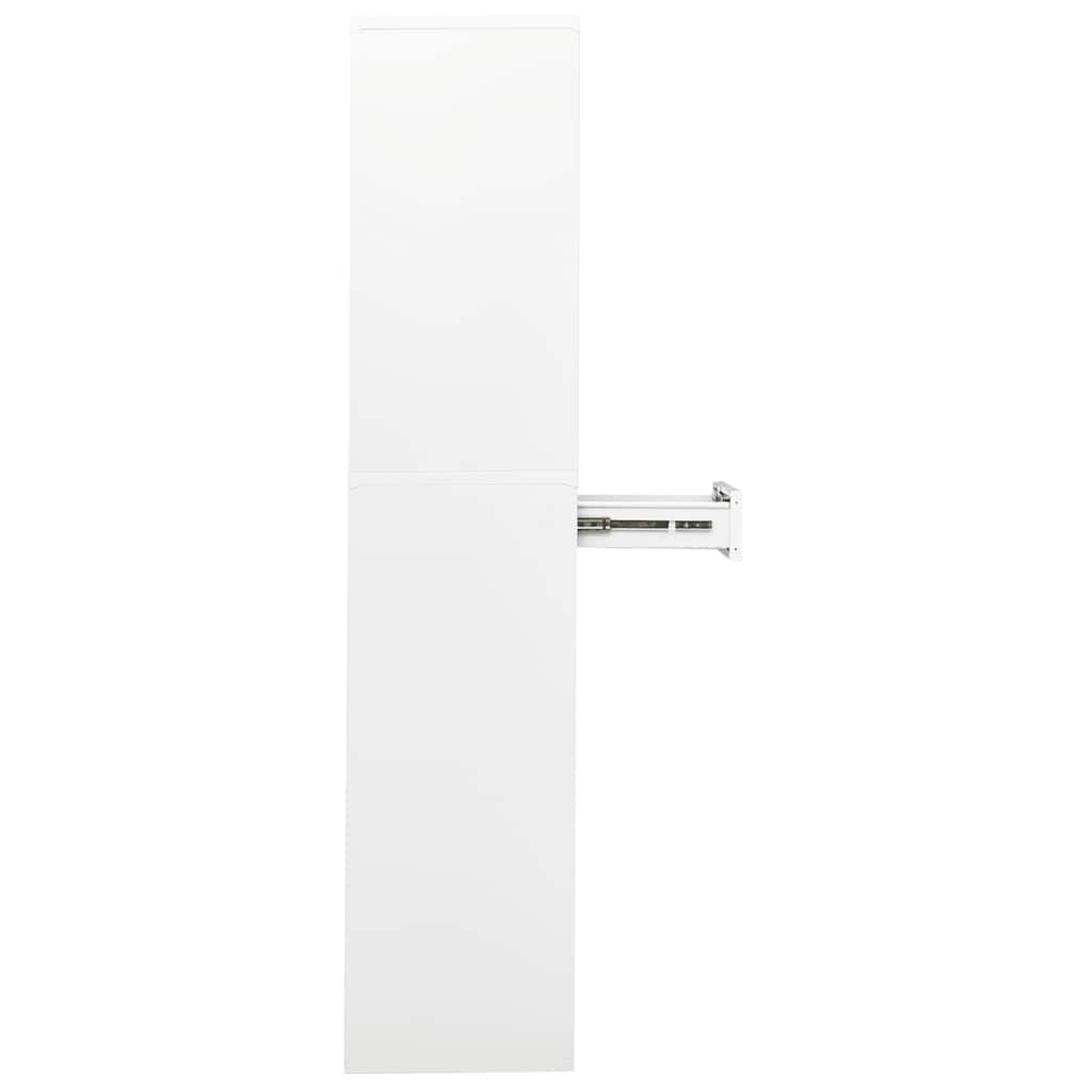 Office Cabinet White 90x40x180 cm Steel