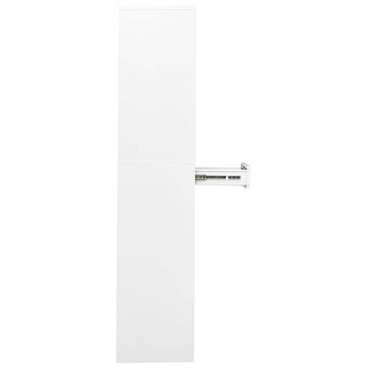 Office Cabinet White 90x40x180 cm Steel