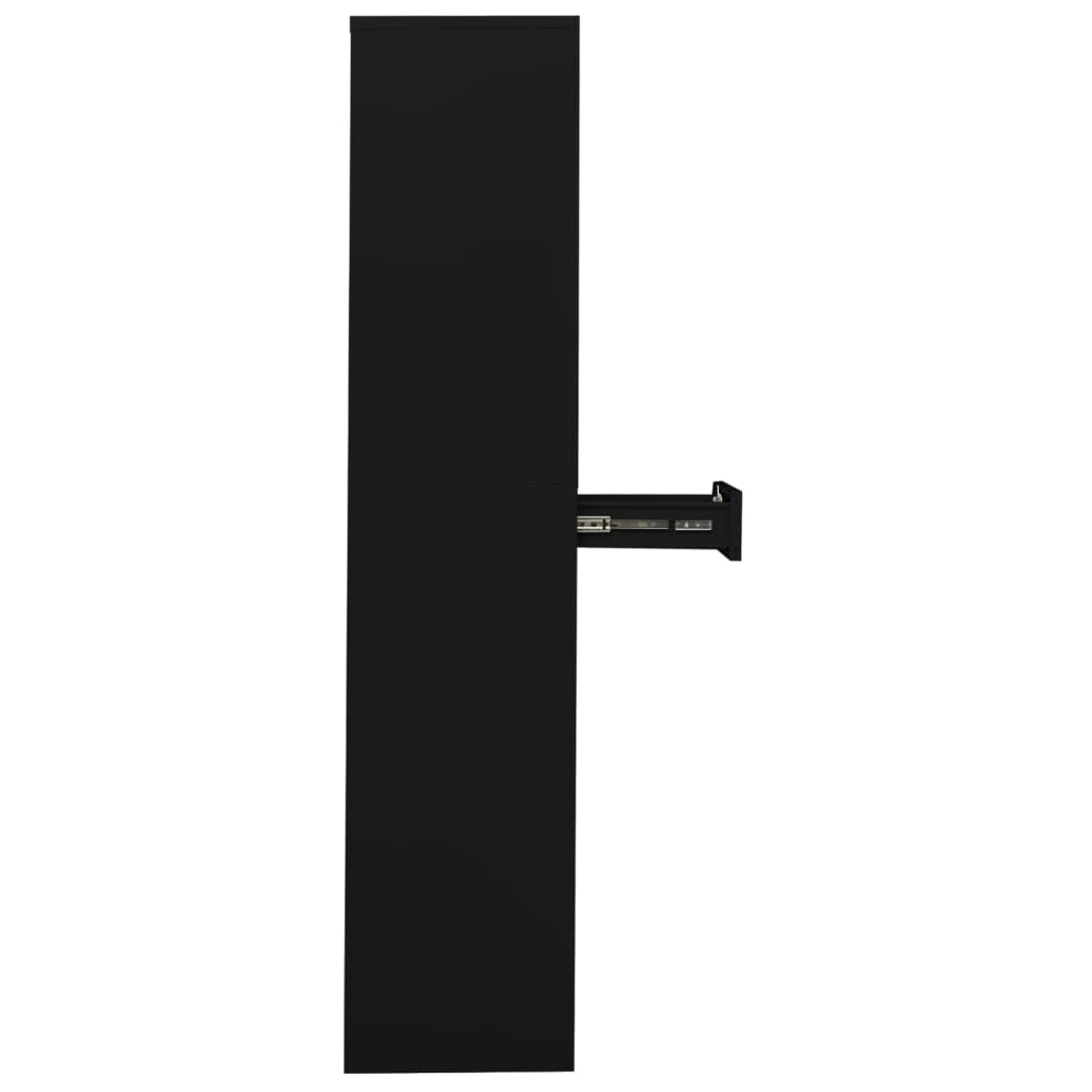 Office Cabinet Black 90x40x180 cm Steel