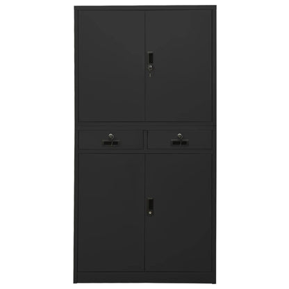 Office Cabinet Anthracite 90x40x180 cm Steel