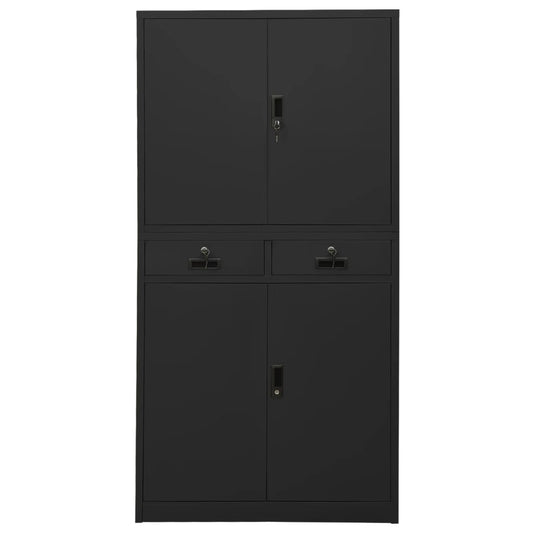 Office Cabinet Anthracite 90x40x180 cm Steel