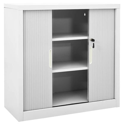Grey Sliding Door Cabinet | Steel | Medium