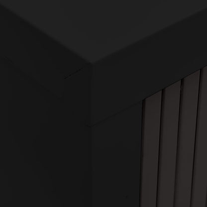 Sliding Door Cabinet | Black | Steel | Compact | Adjustable Shelves
