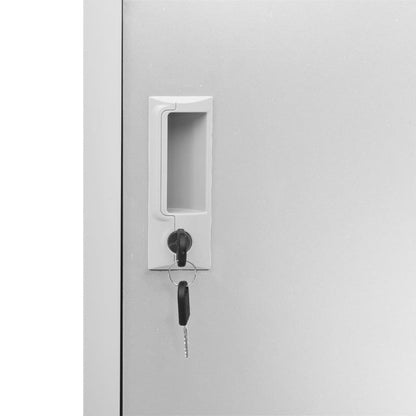 Locker Cabinet Light Grey 90x45x92.5 cm Steel