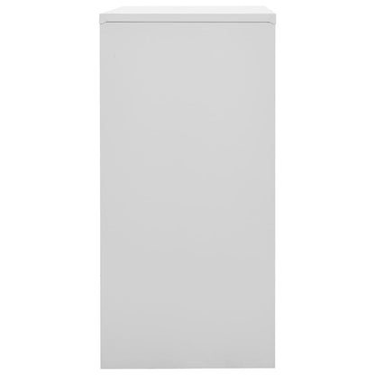 Locker Cabinet Light Grey and Red 90x45x92.5 cm Steel
