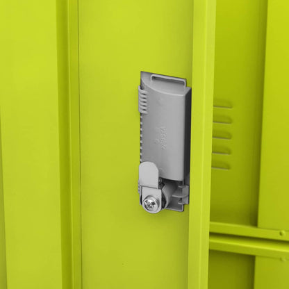 Locker Cabinet Light Grey and Green 90x45x92.5 cm Steel