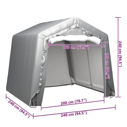 Storage Tent 240x240 cm Steel Grey