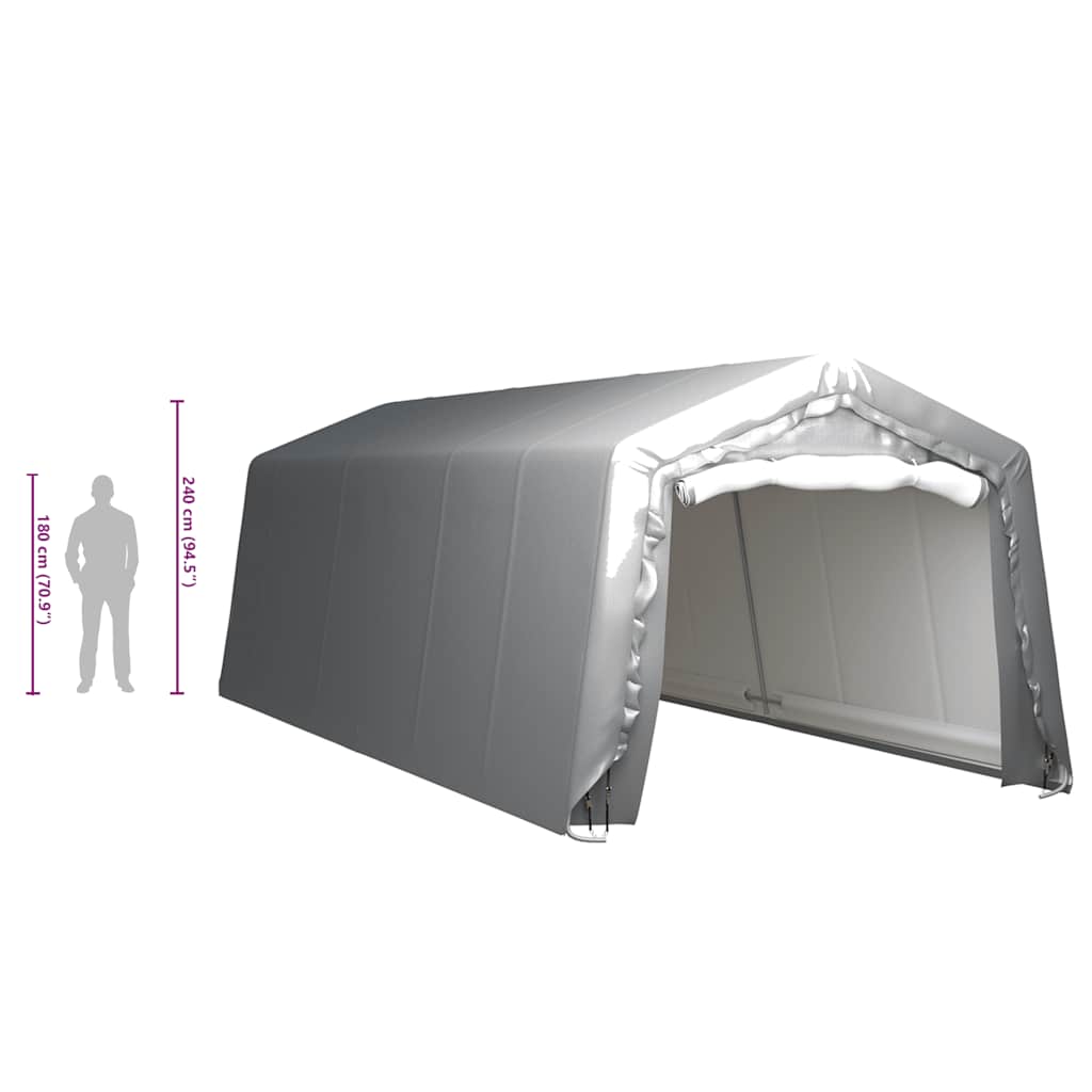 Storage Tent 300x750 cm Steel Grey