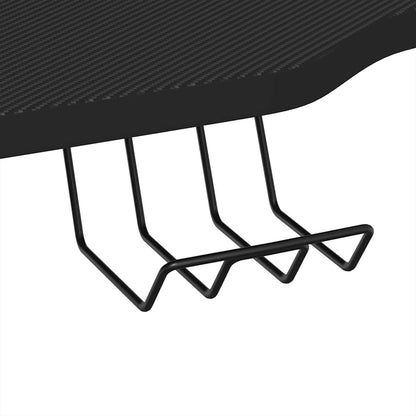 Gaming Desk with K Shape Legs Black 110x60x75 cm