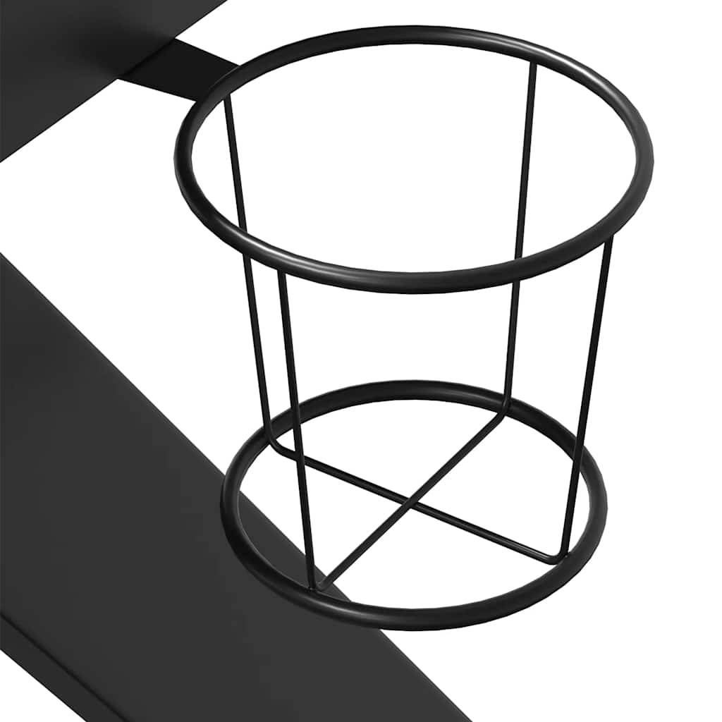 Gaming Desk with K Shape Legs Black 110x60x75 cm