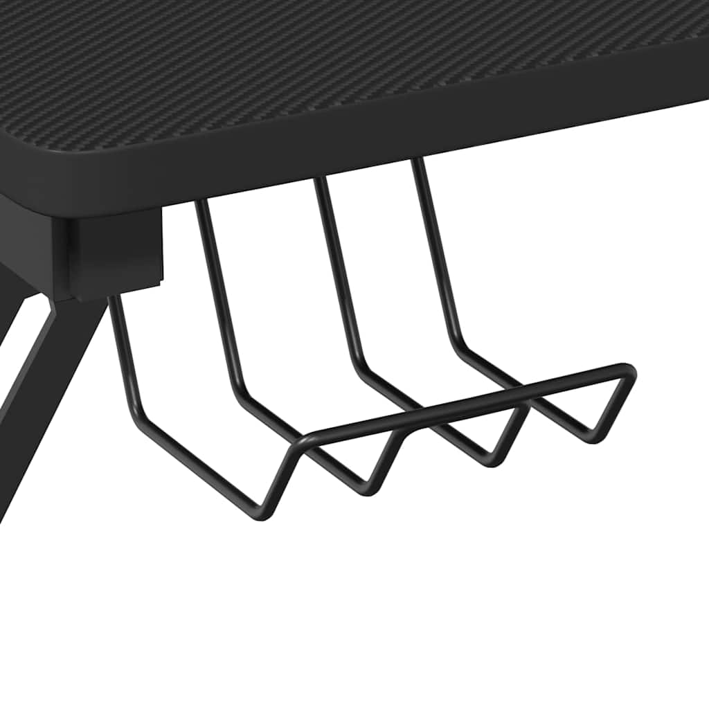 Gaming Desk with Y Shape Legs Black 90x60x75 cm