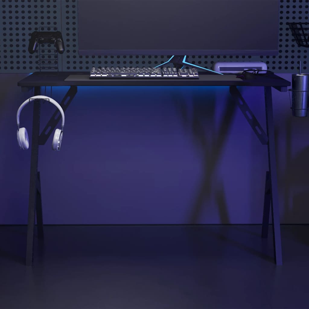 Gaming Desk with Y Shape Legs Black 110x60x75 cm