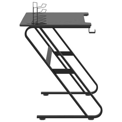 Gaming Desk with ZZ Shape Legs Black 110x60x75 cm