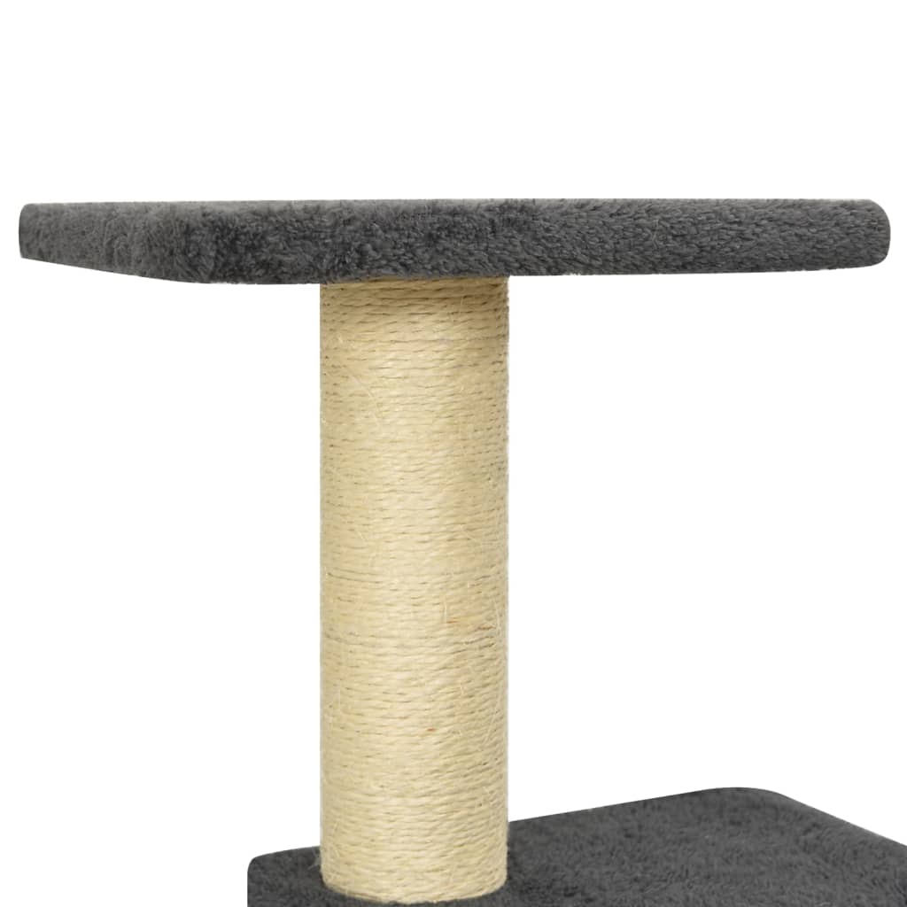 Cat Tree with Sisal Scratching Posts Dark Grey 118.5 cm