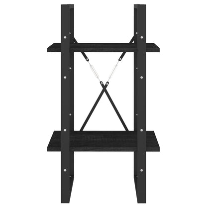 Book Cabinet | Black | Solid pine wood, metal | Small | Book Cabinet
