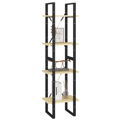 4-Tier Book Cabinet 40x30x140 cm Solid Pine Wood