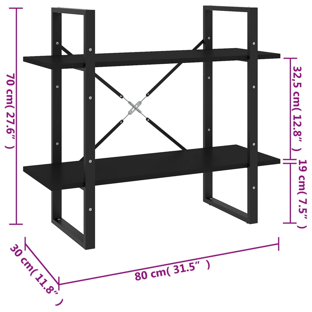 Book Cabinet | Black | Engineered wood | Standard | Book Cabinet