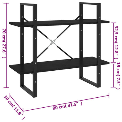 Book Cabinet | Black | Solid pine wood, metal | Medium | Book Cabinet