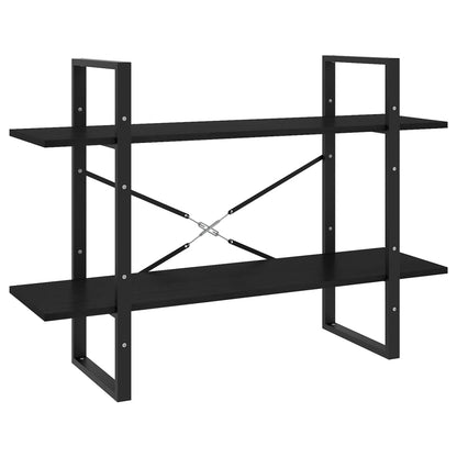 Book Cabinet | Black | Solid Pine Wood, Metal | Medium | Book Cabinet