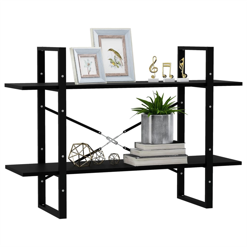 Book Cabinet | Black | Solid Pine Wood, Metal | Medium | Book Cabinet