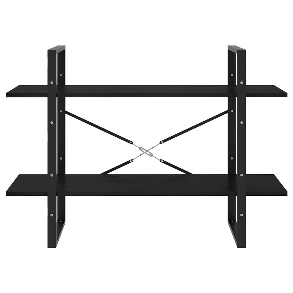 Book Cabinet | Black | Solid Pine Wood, Metal | Medium | Book Cabinet