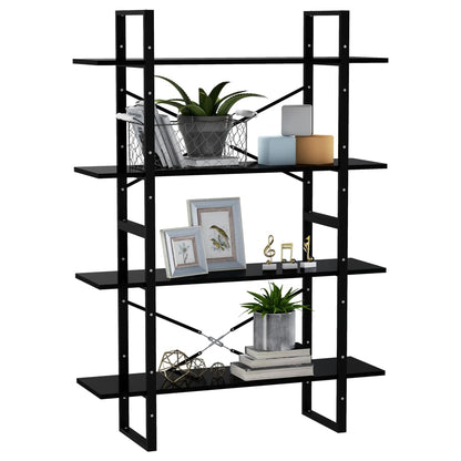 Book Cabinet | Black | Engineered wood, Metal | 100x30x140 cm