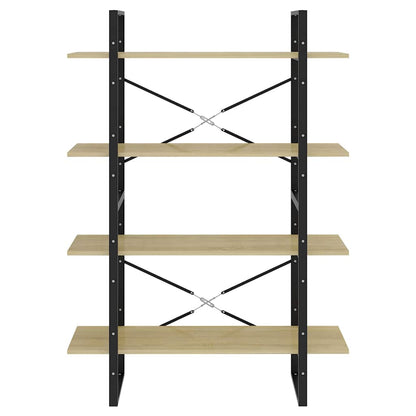806480 vidaXL 4-Tier Book Cabinet Sonoma Oak 100x30x140 cm Engineered Wood