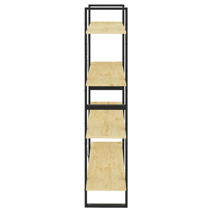 4-Tier Book Cabinet 100x30x140 cm Solid Pine Wood