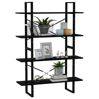 Book Cabinet | Black | Solid pine wood, metal | Large | Book Cabinet