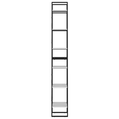 6-Tier Book Cabinet White 40x30x210 cm Engineered Wood