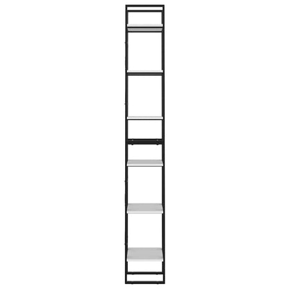 806497 vidaXL 6-Tier Book Cabinet White 40x30x210 cm Engineered Wood